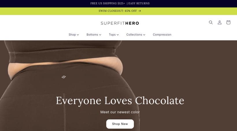 Superfit Hero storefront, a client of Aeolidia