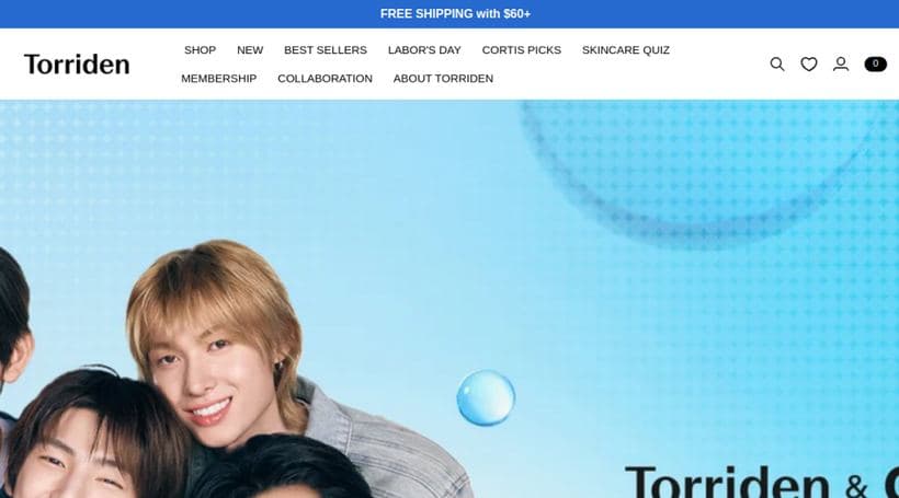 Torriden (US store) storefront, a client of 300cbt