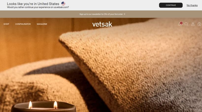 vetsak storefront, a client of WeCanFly