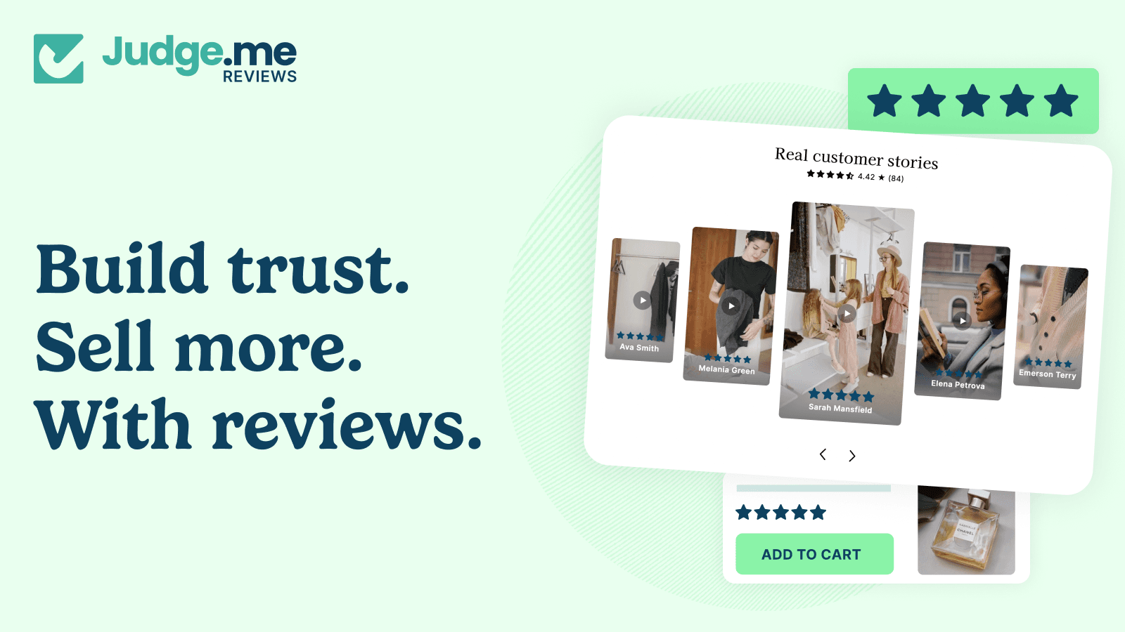 Judge.me product reviews, shown on its Shopify App Store listing.
