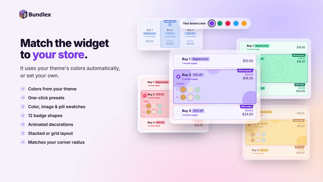 Bundlex showing a product bundle upsell offer on a product page.