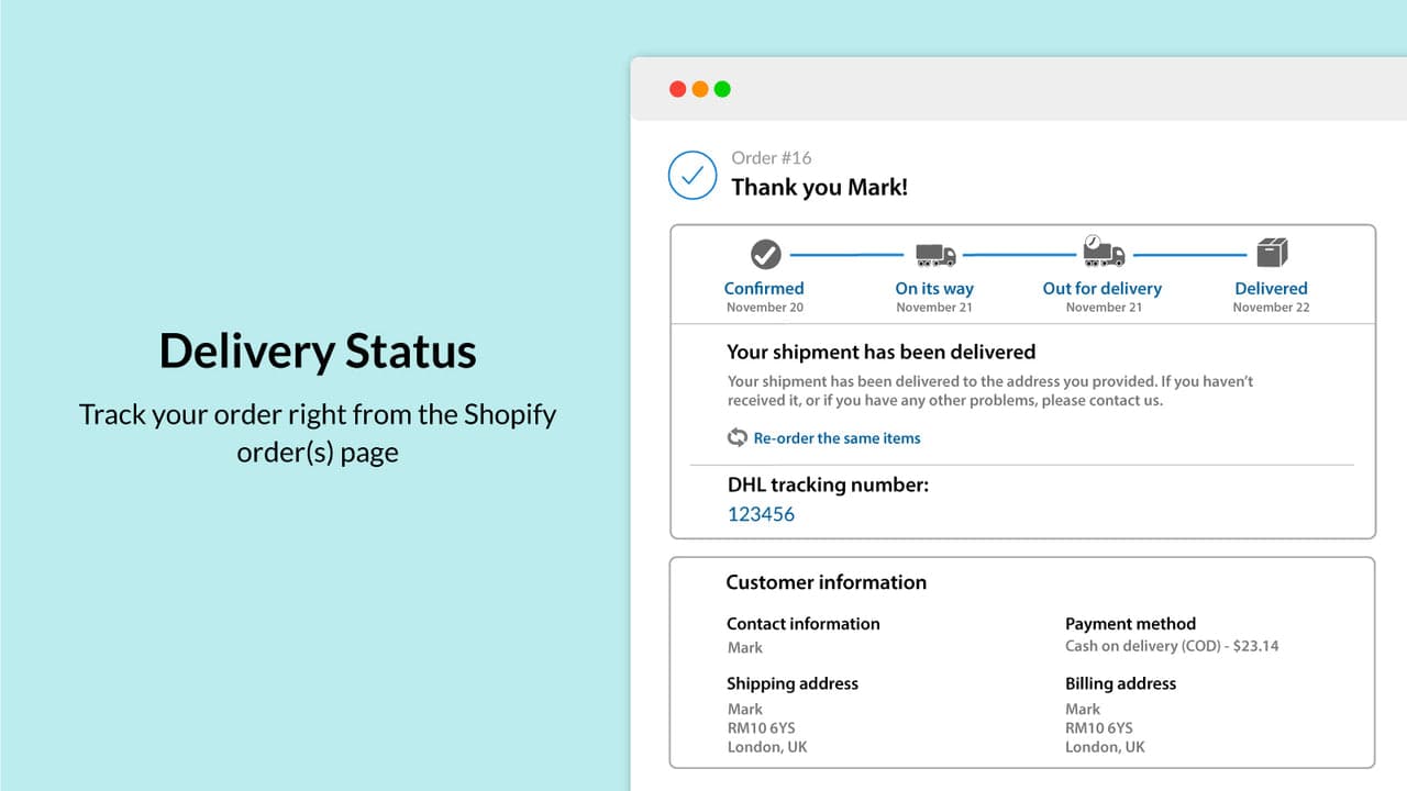 PluginHive Shipment Tracking and Notify showing carrier tracking and alerts.