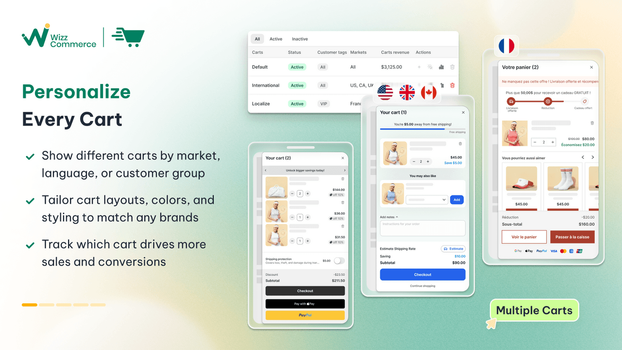 Snap Cart Drawer showing a lightweight slide cart with upsells.