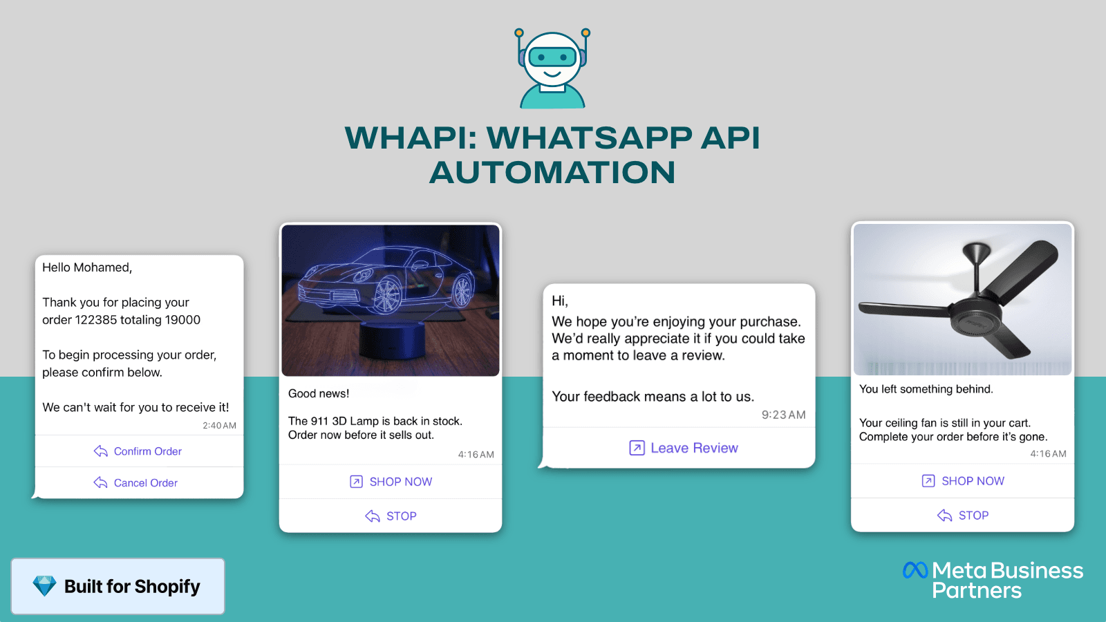 Whapi shown on its Shopify App Store listing.