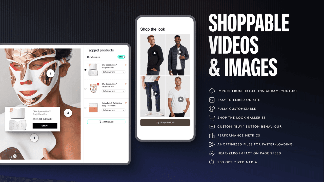 Videowise showing an enterprise video commerce platform with analytics.