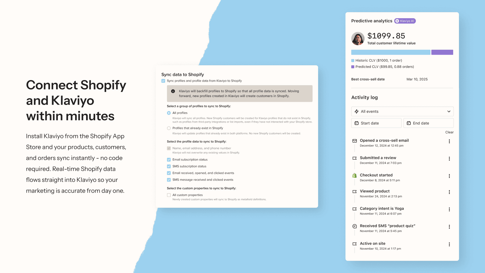 Klaviyo Forms shown on its Shopify App Store listing.