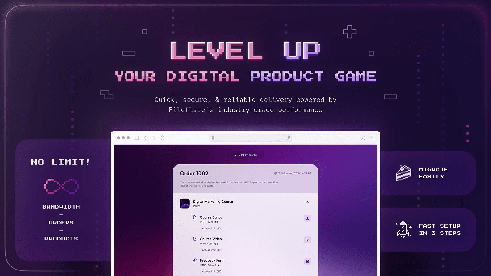 Fileflare Digital Downloads shown on its Shopify App Store listing.