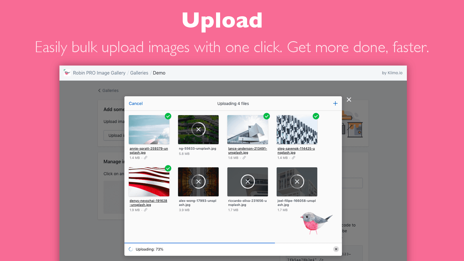 Photo Gallery | Robin PRO shown on its Shopify App Store listing.