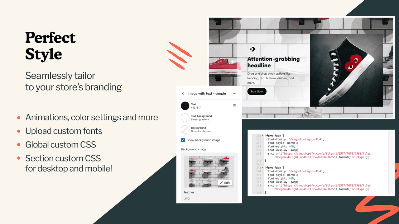 Design Packs showing premium, designer-quality theme sections.