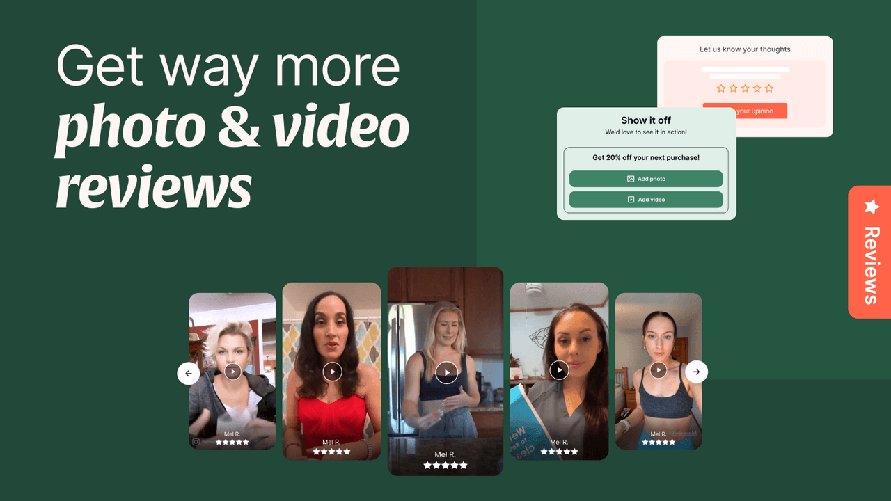 Loox showing a gallery of photo and video customer reviews.