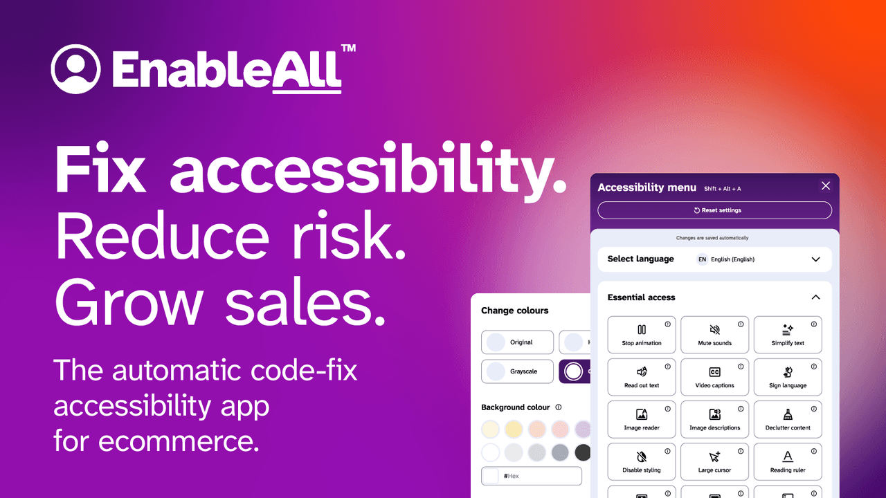 EnableAll showing code-level accessibility remediation rather than an overlay.