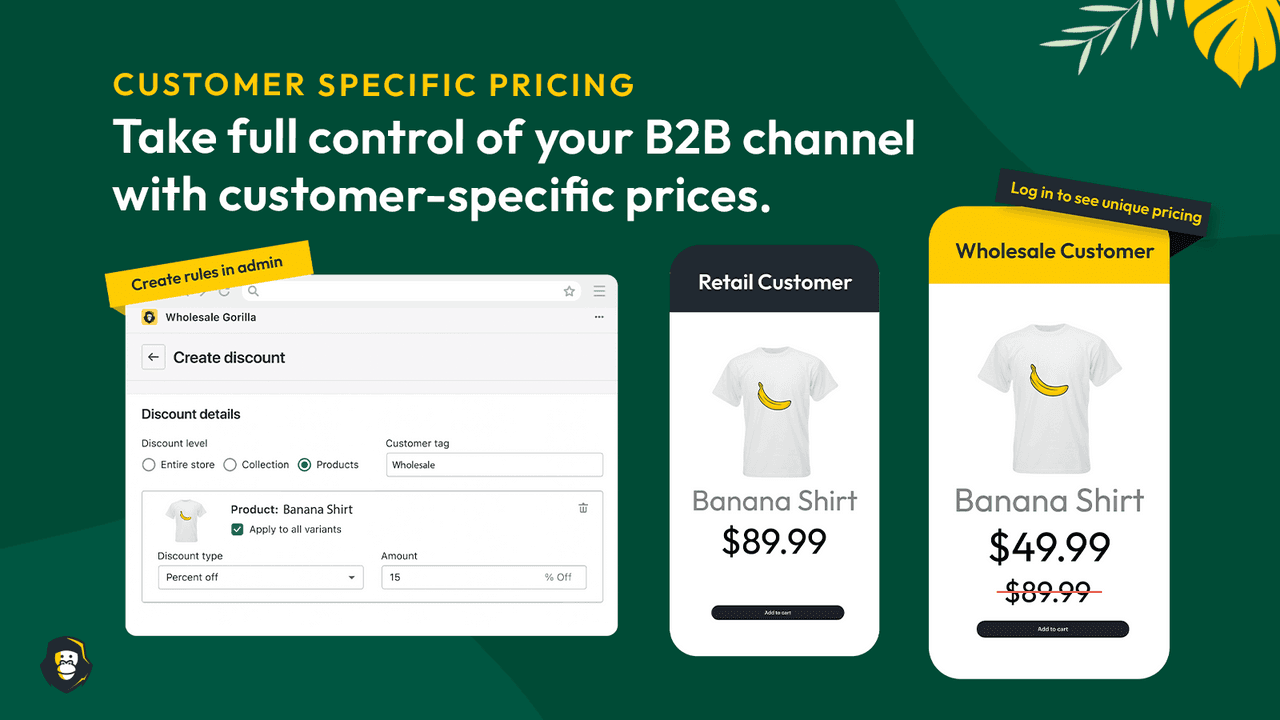 Wholesale Gorilla offering net terms, minimums and a B2B order form.