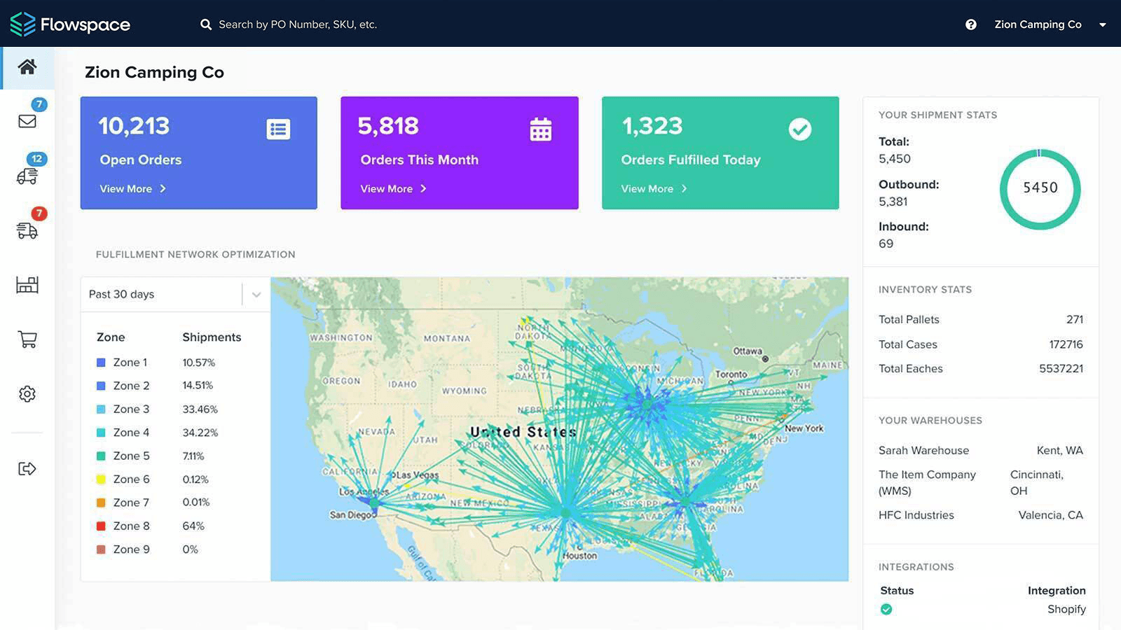 Flowspace shown on its Shopify App Store listing.