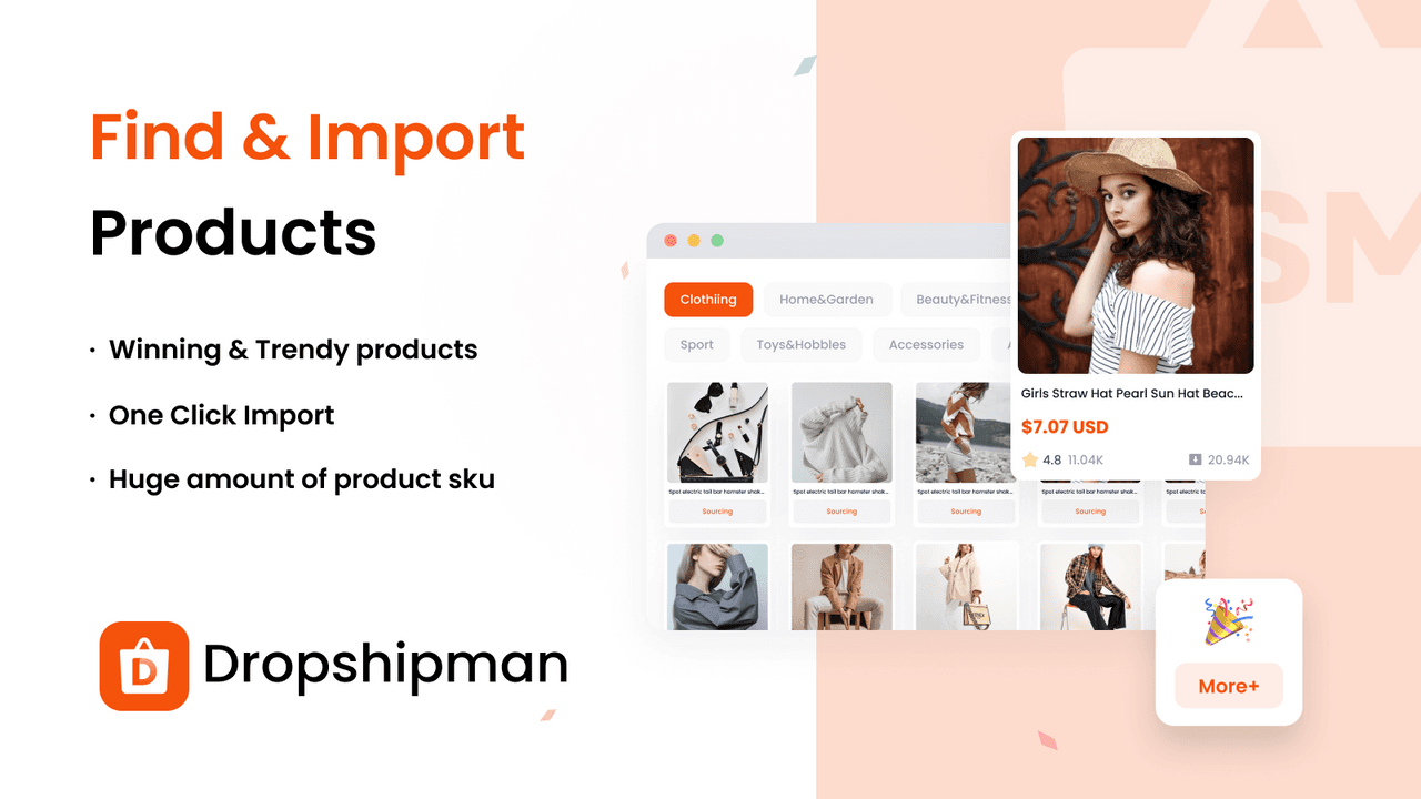 Dropshipman combining AliExpress sourcing with sourcing agents.