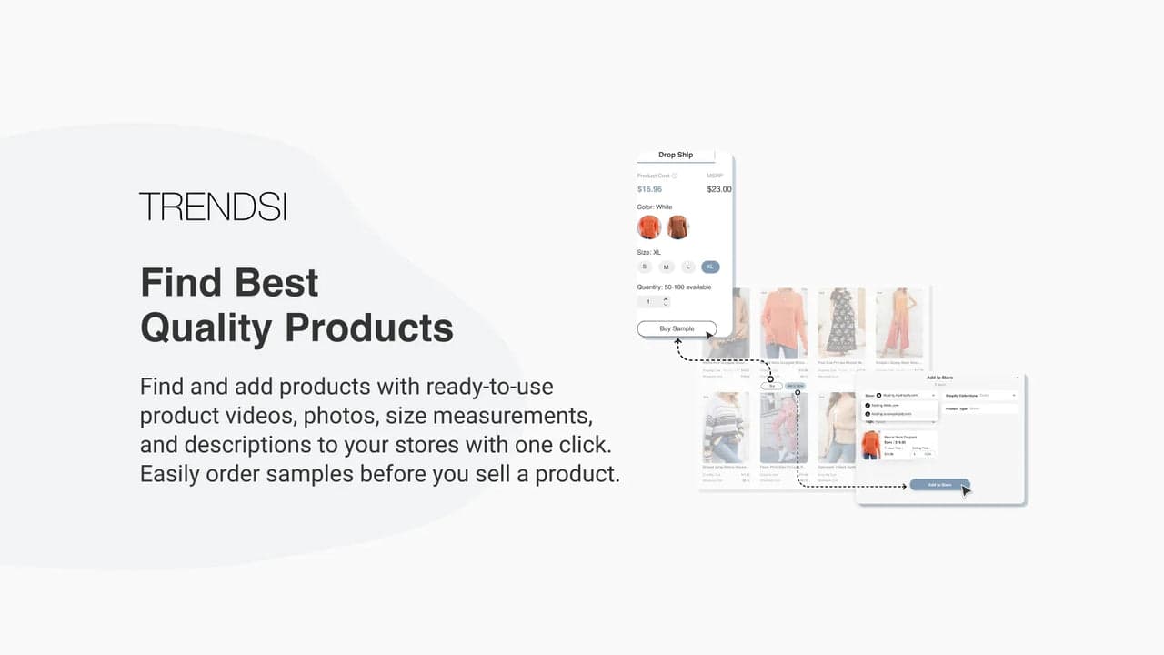 Trendsi offering on-trend fashion dropshipping with faster shipping.