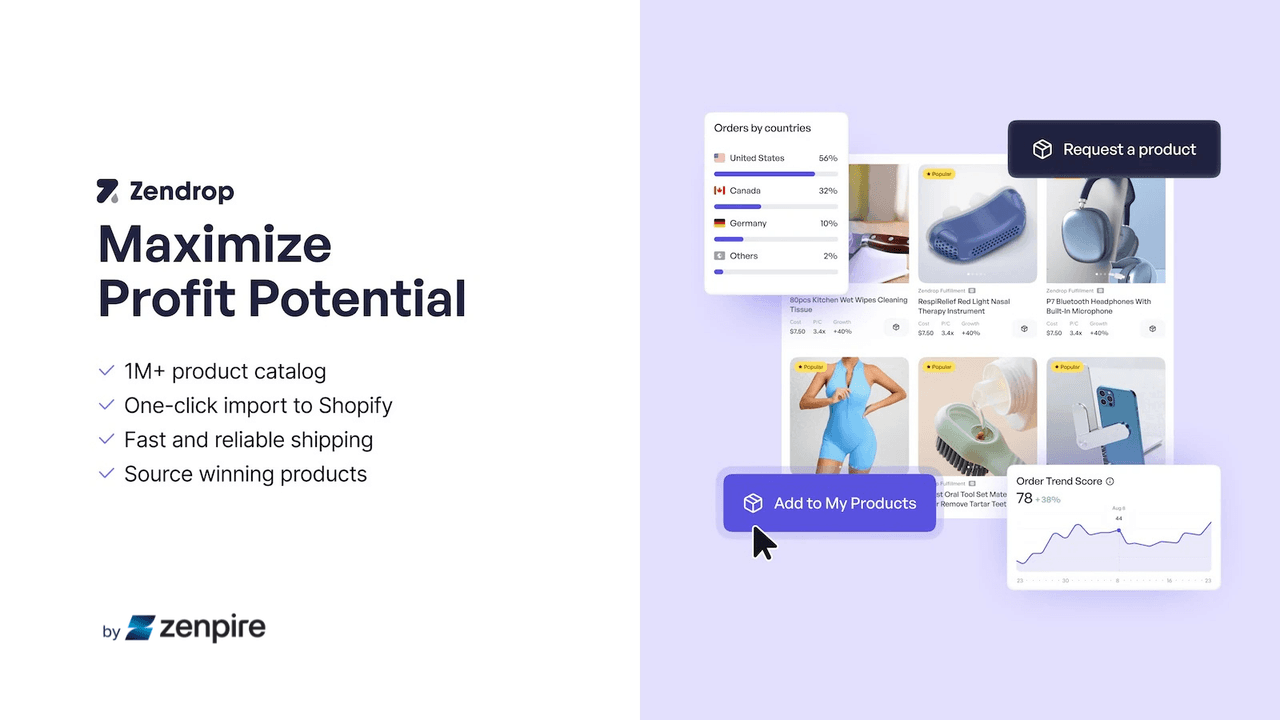 Zendrop offering US-focused suppliers, faster shipping and branding.