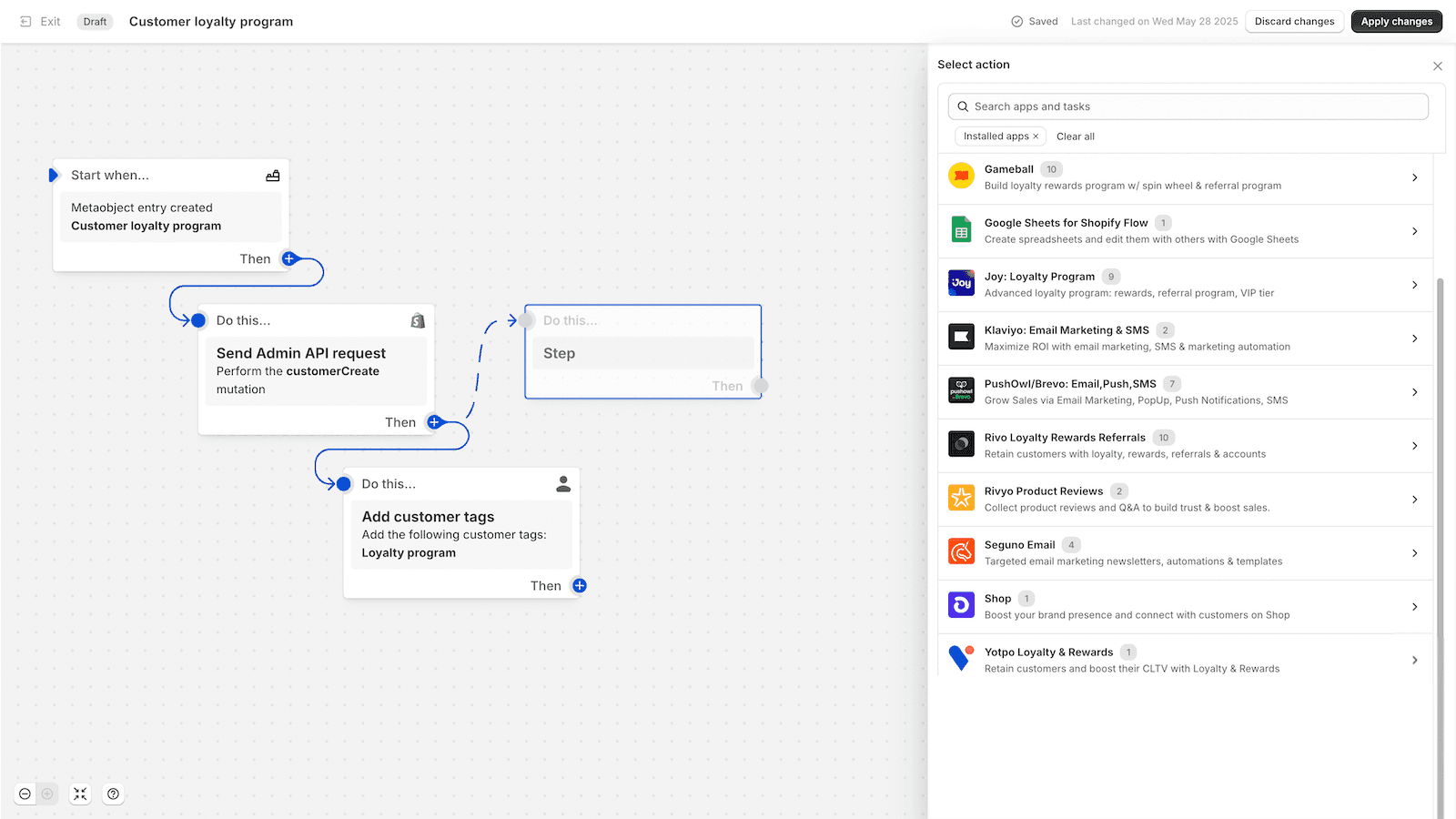 Shopify Flow shown on its Shopify App Store listing.