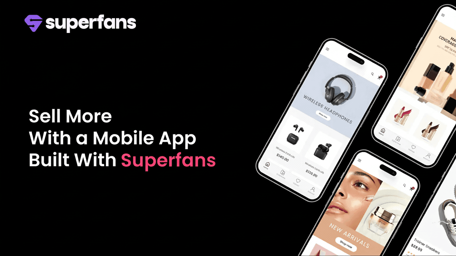 A Vajro native app featuring a live video shopping stream.
