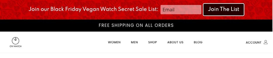 Libautech ecommerce blog shopify app How 6 Figure Business Ovi Watch is preparing for Black Friday Cyber Monday (BFCM) with Add Announcement Bar App