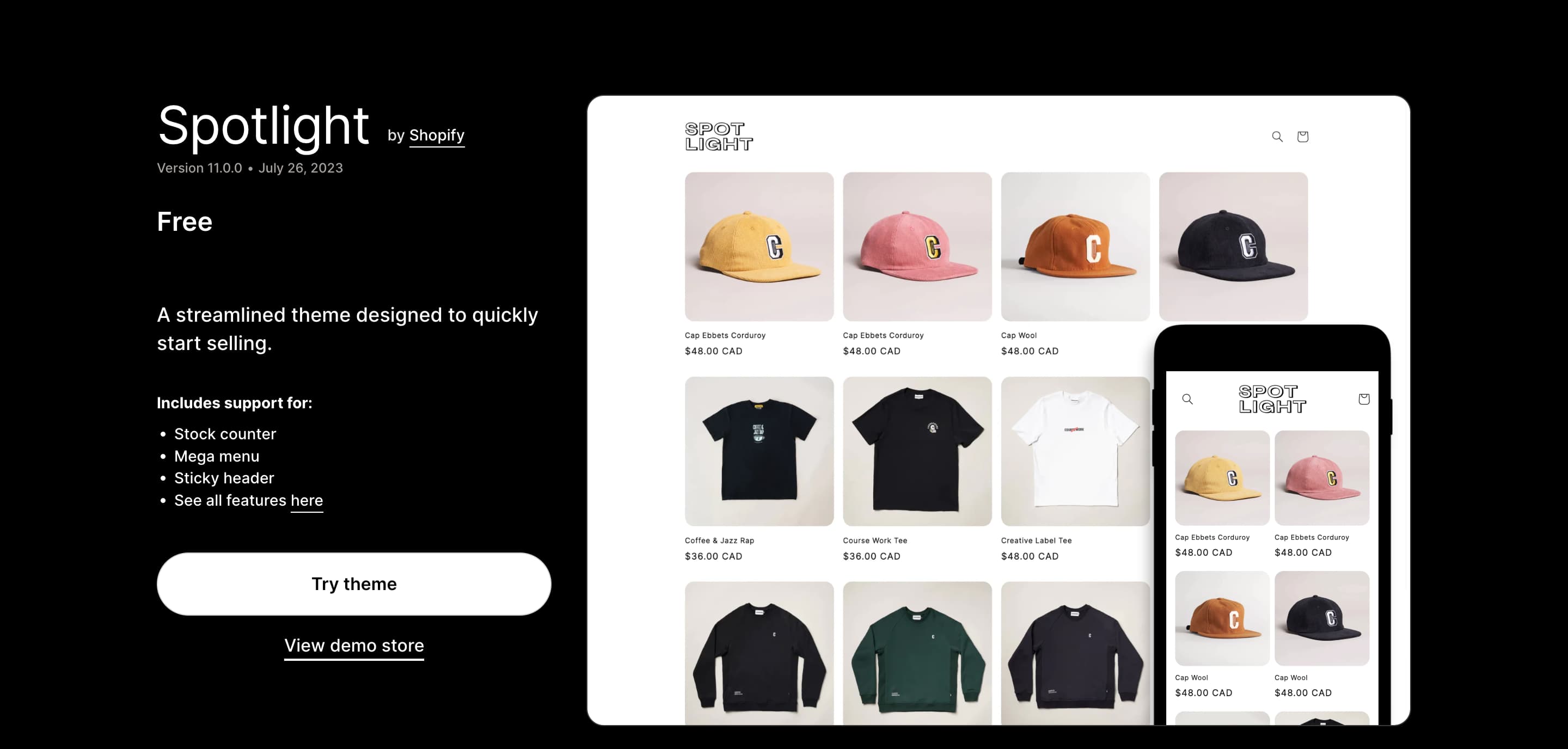 Spotlight theme shopify themes ecommerce libautech Elevate Your Online Store in 2023 The Best Free Shopify Themes