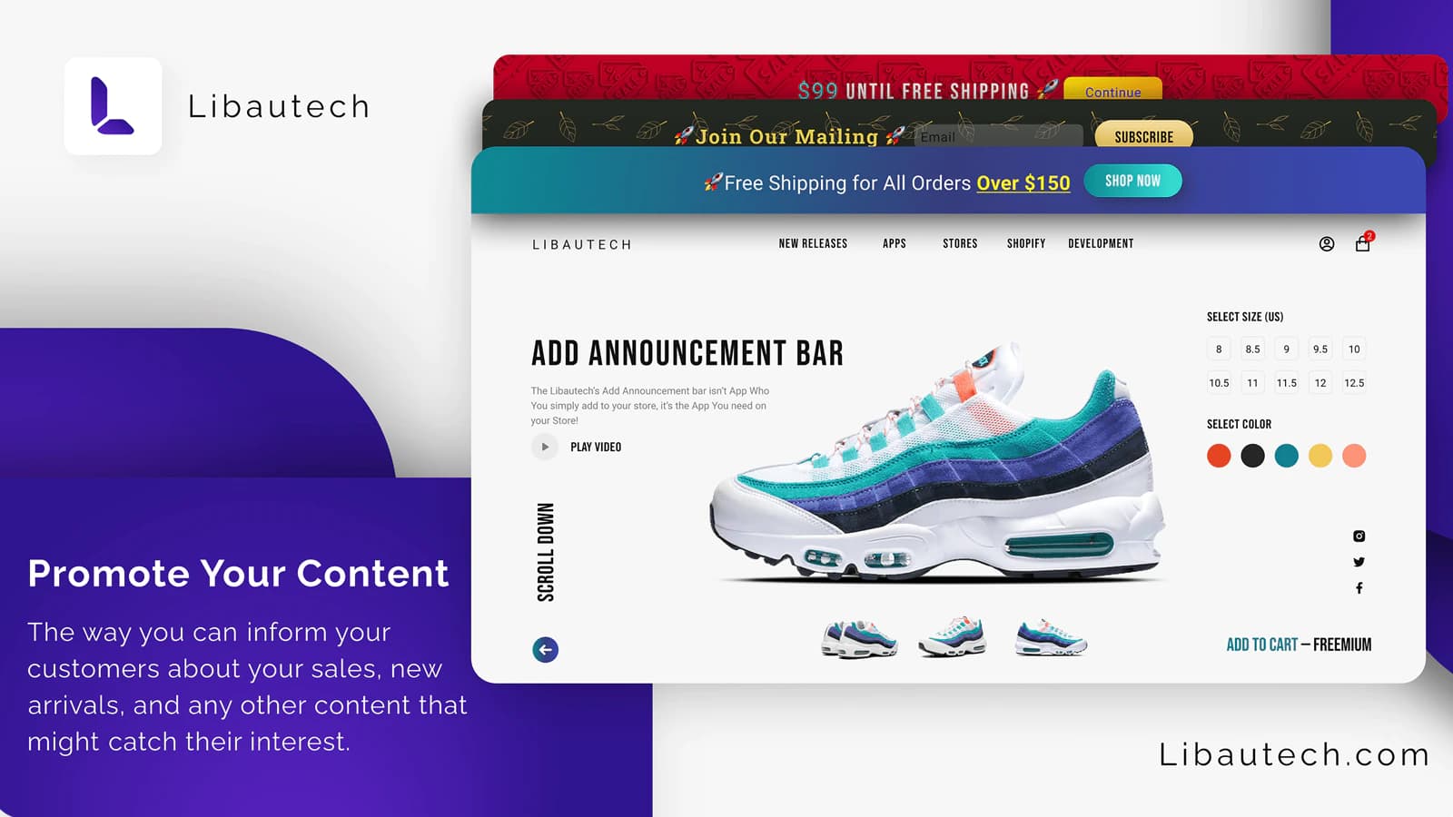 Set Up with Libautech Announcement Bar App