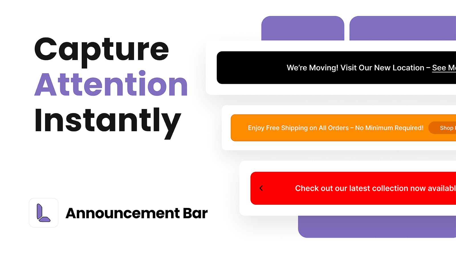 shopify announcement and free shipping bar app