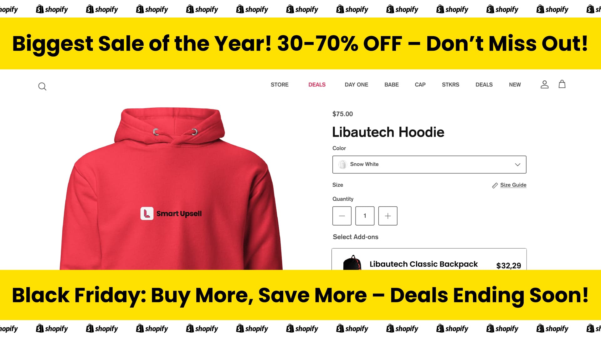 Libautech announcement bar to Boost Black Friday Sales