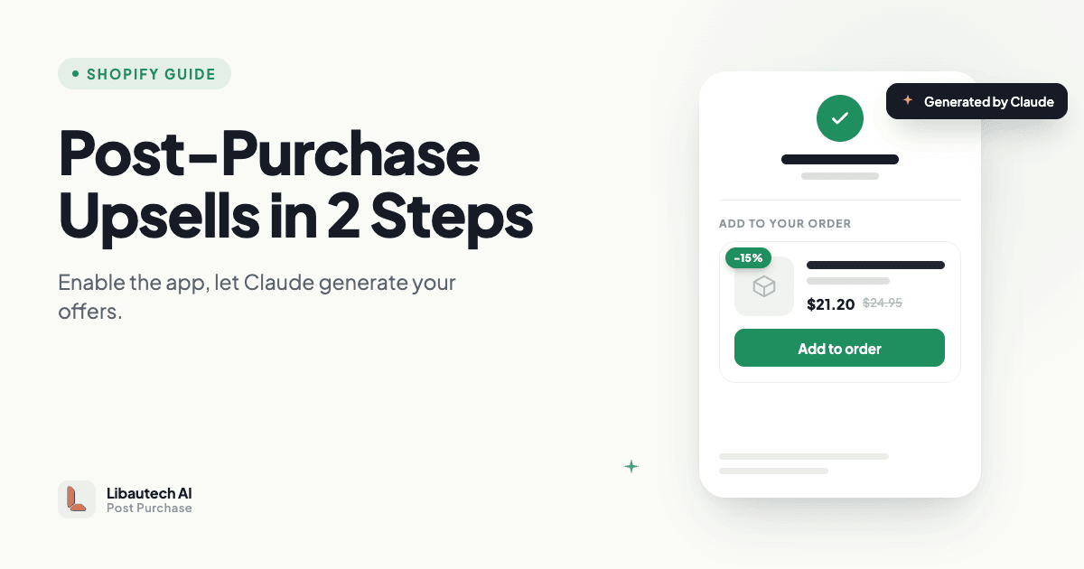 How to Set Up Post-Purchase Upsells on Shopify in Two Steps with Claude